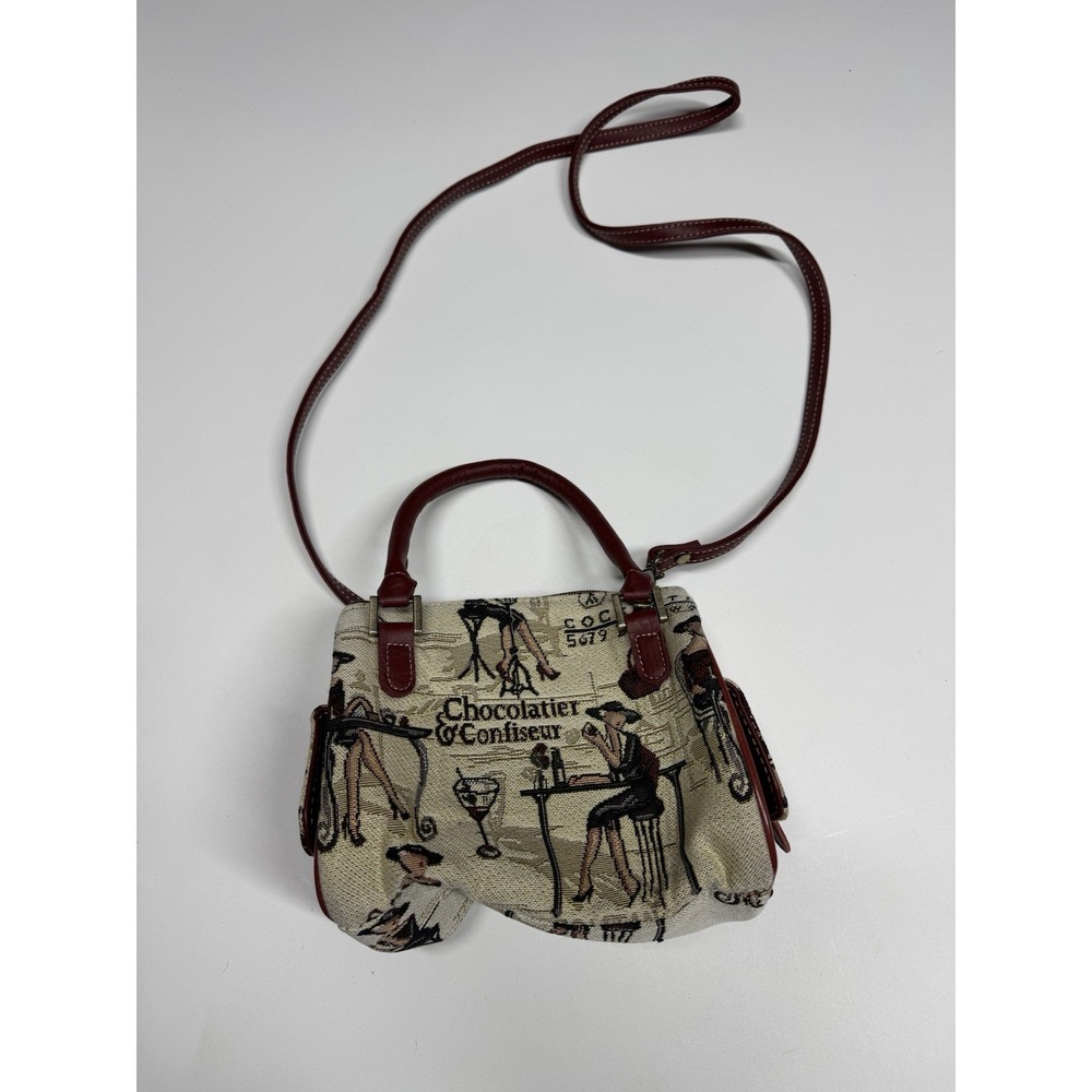 SIGNARE TAPESTRY Mini BAG ELEGANT LADIES COCKTAILS CHOCOLATE EUC